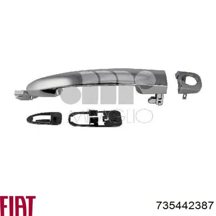 735442387 Fiat/Alfa/Lancia Ручка передньої двері зовнішня ліва