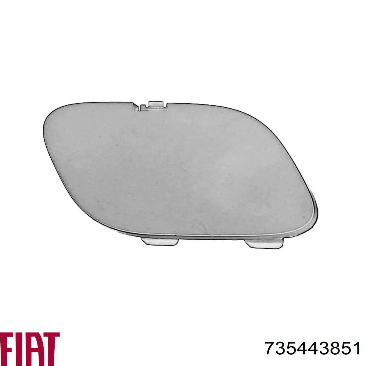 Купити 735443851 Fiat/Alfa/Lancia Заглушка бампера буксирувального гака, передня ліва