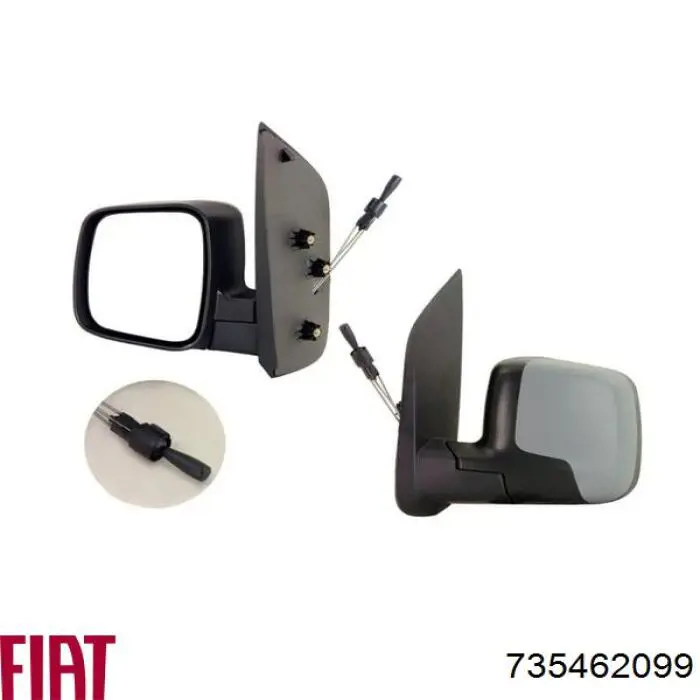 Купити 735462099 Fiat/Alfa/Lancia Накладка/кришка дзеркала заднього виду, права