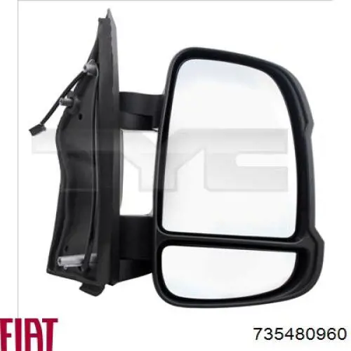 Купити 735480960 Fiat/Alfa/Lancia Бічне дзеркало заднього виду ліве