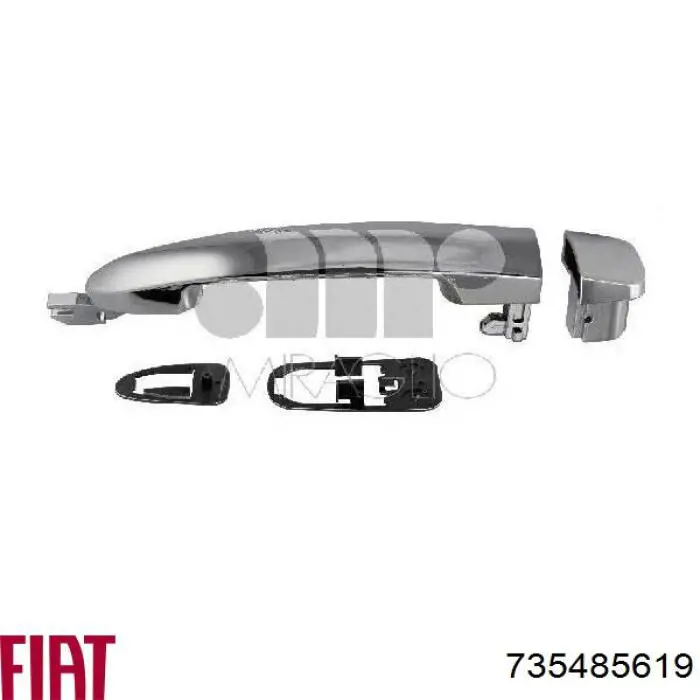 Ручка передньої двері зовнішня права Fiat/Alfa/Lancia 735485619 ціна, від 28.88 USD