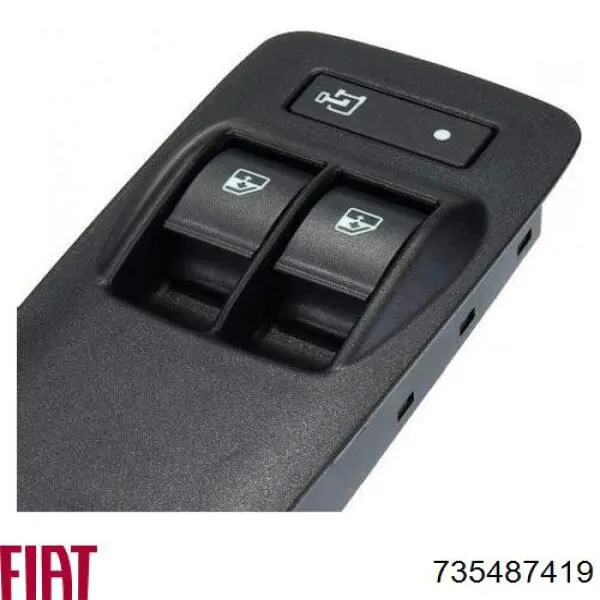 Кнопковий блок керування склопідіймачами передній лівий 735487419 Fiat/Alfa/Lancia