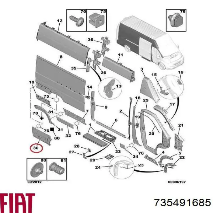 Молдинг задньої арки крила, правий Autotechteile 5050242 ціна, від 40.33 USD