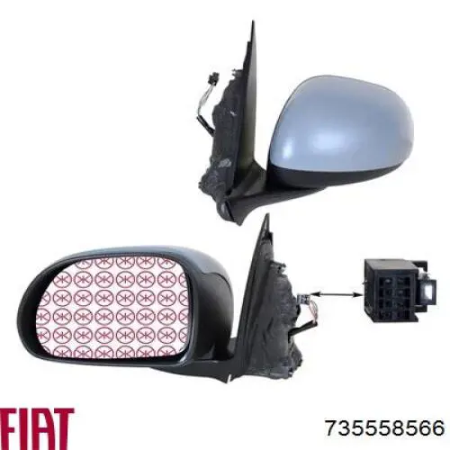 735558566 Fiat/Alfa/Lancia Праве дзеркало заднього виду