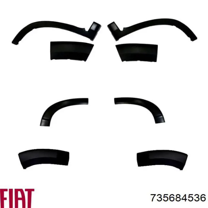 735684536 Fiat/Alfa/Lancia Накладка бампера переднього, права
