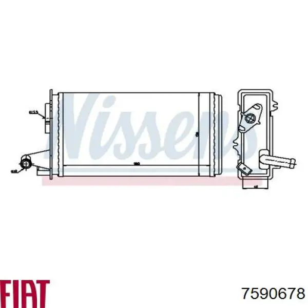 Радіатор пічки (обігрівача) 7590678 Fiat/Alfa/Lancia