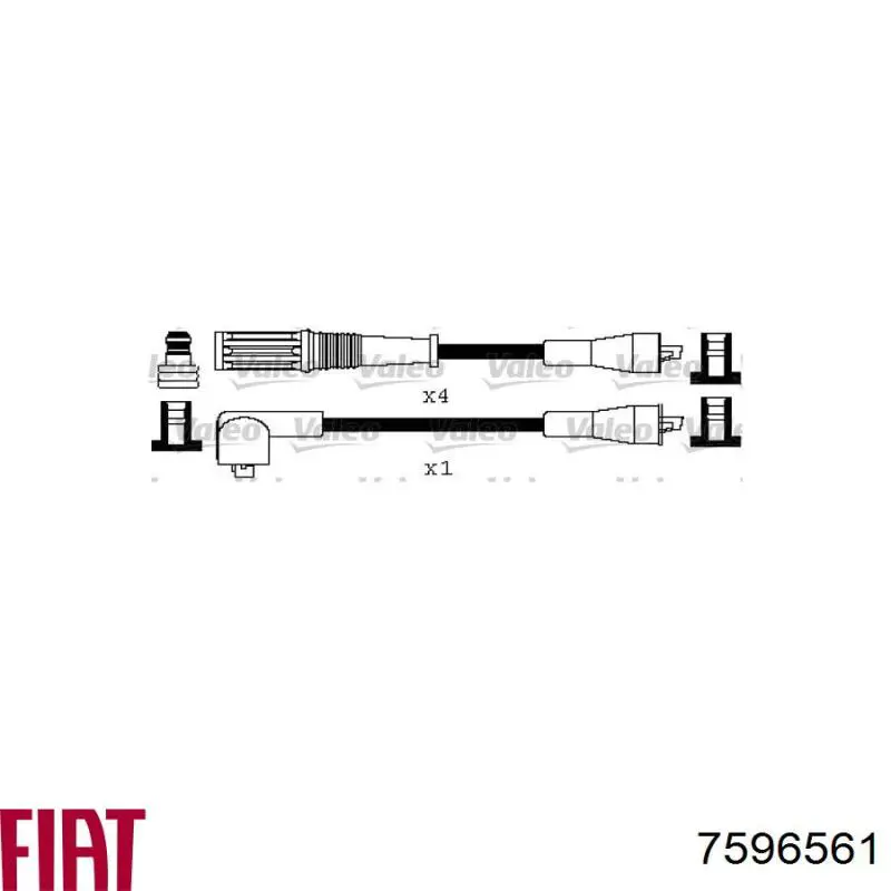 Дріт високовольтний, комплект 7596561 Fiat/Alfa/Lancia