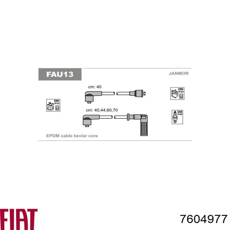 Високовольтні дроти 7604977 Fiat/Alfa/Lancia