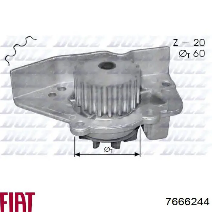 Купити 7666244 Fiat/Alfa/Lancia Насос охолоджуючої рідини