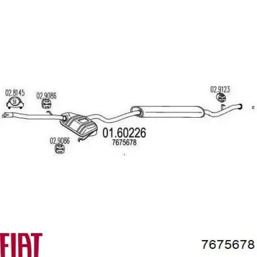 Глушник, середня і задня частина Fiat/Alfa/Lancia 7675678 ціна, від 88.63 USD