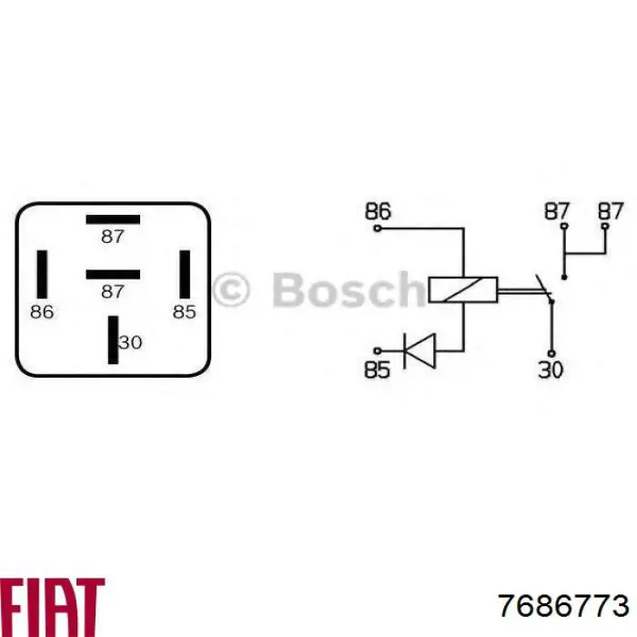 Реле електричне багатофункціональне Fiat/Alfa/Lancia 7686773 ціна, від 2.53 USD