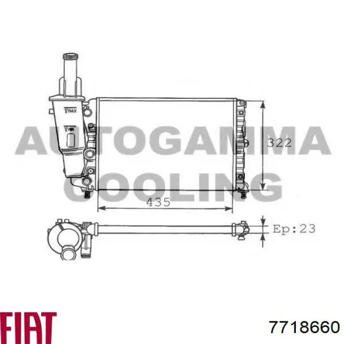 Радіатор основний Fiat/Alfa/Lancia 7718660