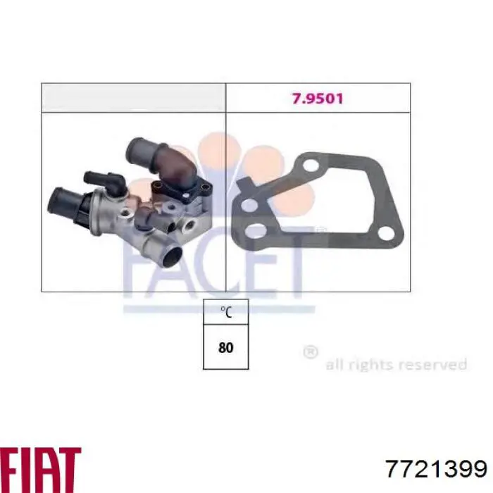 Автомобільний термостат Fiat/Alfa/Lancia 7721399 ціна, від 31.24 USD
