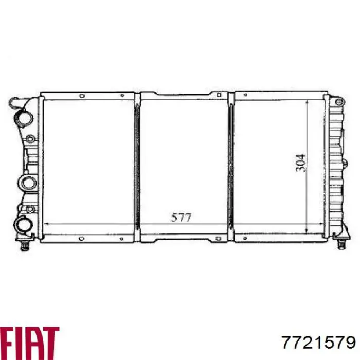 Радіатор охолодження двигуна 7721579 Fiat/Alfa/Lancia