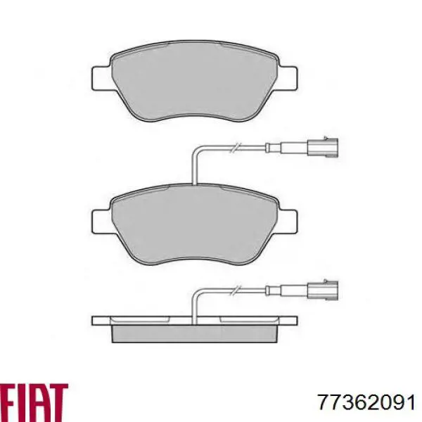 Колодки гальмівні передні, дискові 77362091 Fiat/Alfa/Lancia