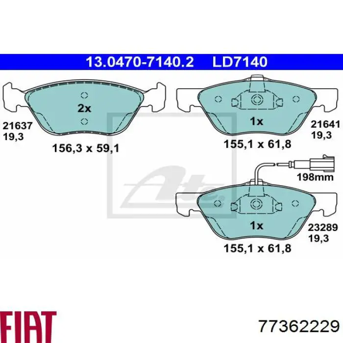  77362229 Fiat/Alfa/Lancia