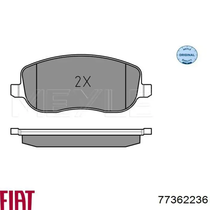Купити 77362236 Fiat/Alfa/Lancia Колодки гальмівні передні, дискові