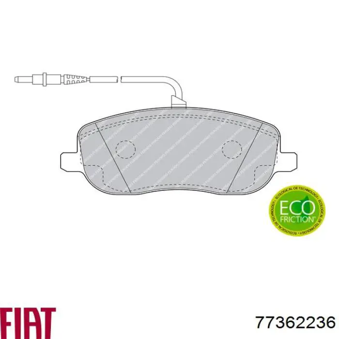 Передні тормозні колодки 77362236 Fiat/Alfa/Lancia