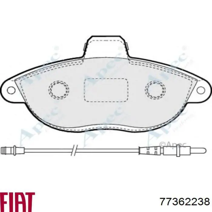 Гальмівні колодки Fiat/Alfa/Lancia 77362238 ціна, від 16.07 USD