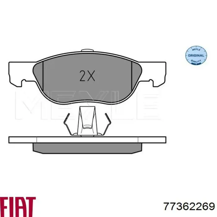 Гальмівні колодки Fiat/Alfa/Lancia 77362269 ціна, від 16.84 USD