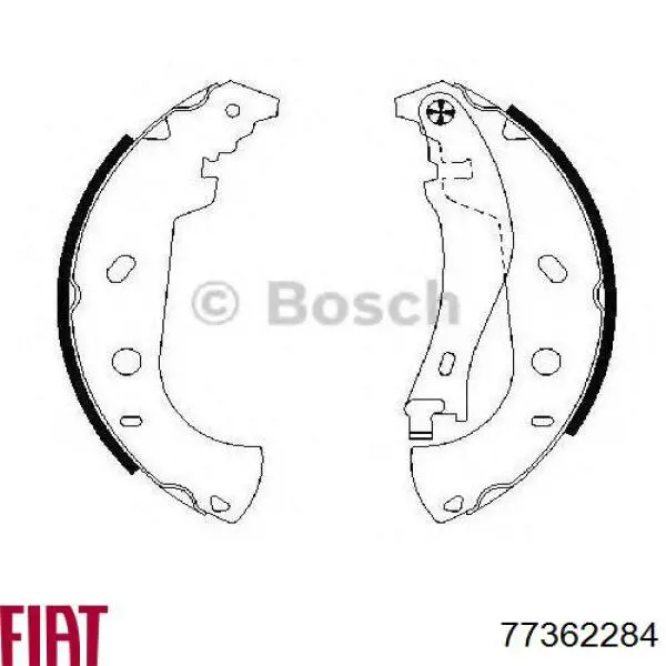 Колодки гальмові задні, барабанні Fiat/Alfa/Lancia 77362284 ціна, від 20.66 USD