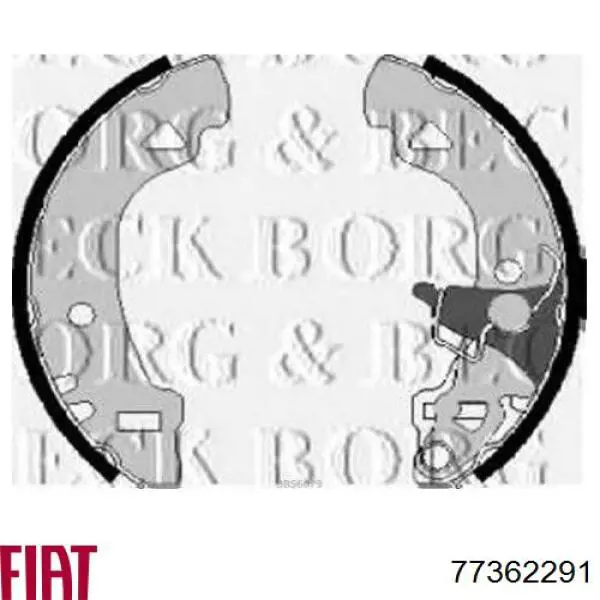 Купити 77362291 Fiat/Alfa/Lancia Колодки гальмові задні, барабанні