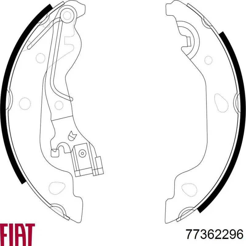 Купити 77362296 Fiat/Alfa/Lancia Колодки гальмові задні, барабанні