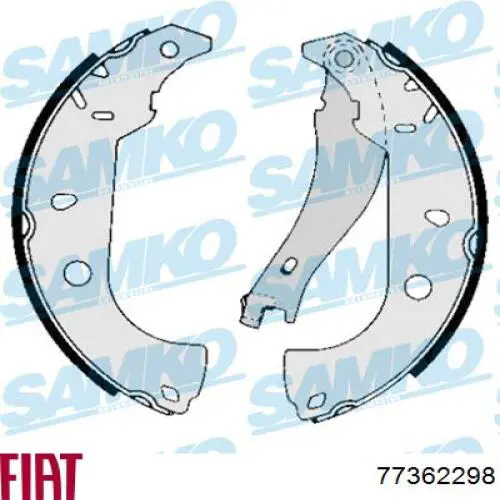 Колодки гальмові задні, барабанні Fiat/Alfa/Lancia 77362298 ціна, від 20.72 USD