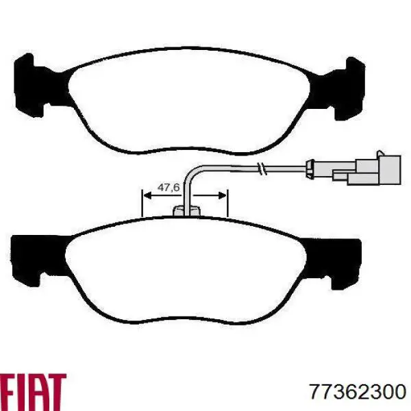 Купити 77362300 Fiat/Alfa/Lancia Колодки гальмівні передні, дискові