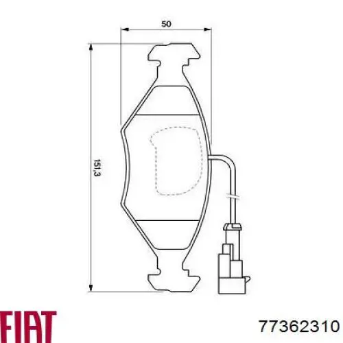 77362310 Fiat/Alfa/Lancia Передні гальмівні колодки