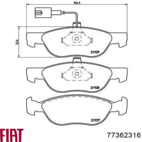 Гальмівні колодки Fiat/Alfa/Lancia 77362316 ціна, від 23.52 USD