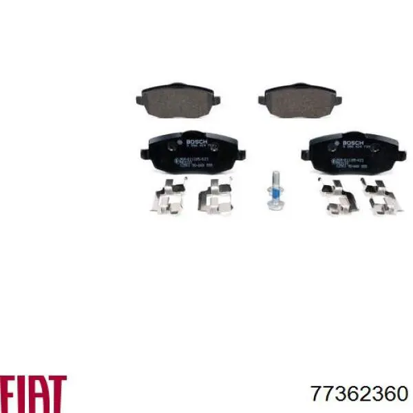 77362360 Fiat/Alfa/Lancia Передні гальмівні колодки