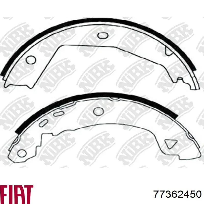 Купити 77362450 Fiat/Alfa/Lancia Гальмівні колодки гальма стоянки