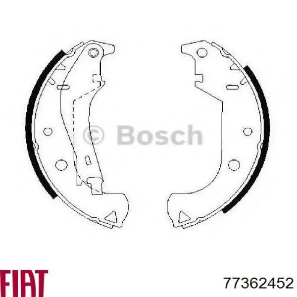 77362452 Fiat/Alfa/Lancia Колодки гальмівні задні, барабанні