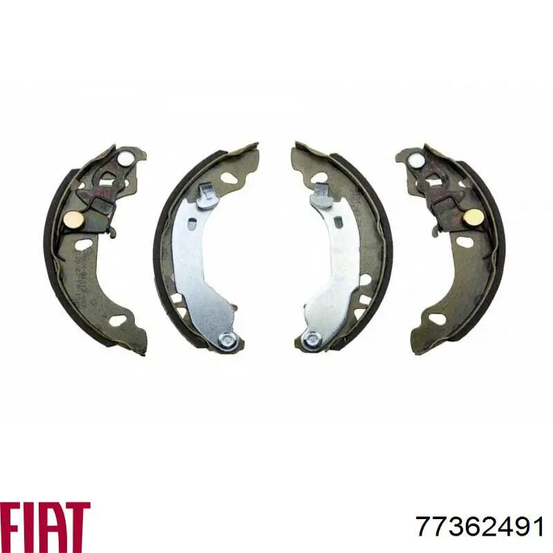 Купити 77362491 Fiat/Alfa/Lancia Колодки гальмівні задні барабанні, в зборі з циліндруми, комплект
