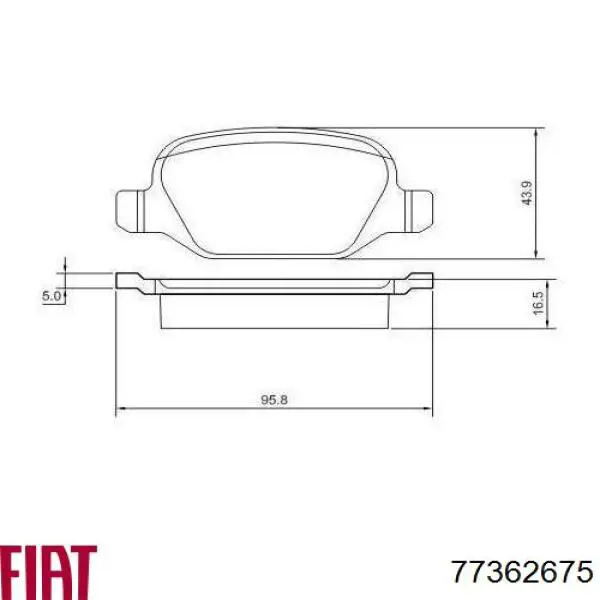 Колодки гальмові задні, дискові 77362675 Fiat/Alfa/Lancia