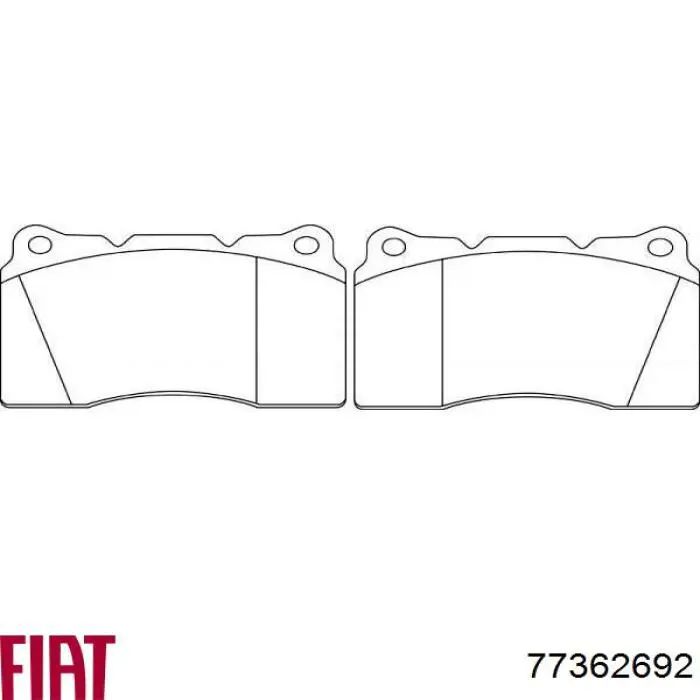 Колодки гальмівні передні, дискові 77362692 Fiat/Alfa/Lancia