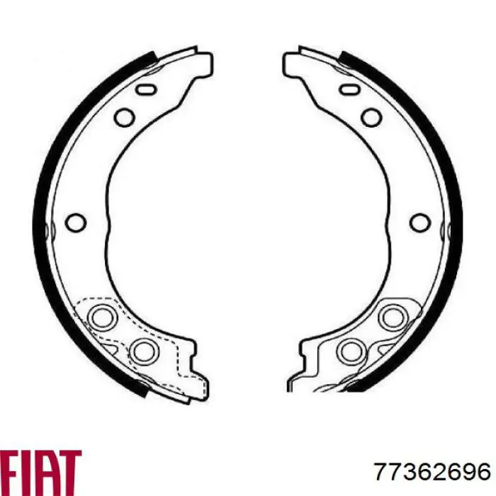 Колодки ручника 77362696 Fiat/Alfa/Lancia