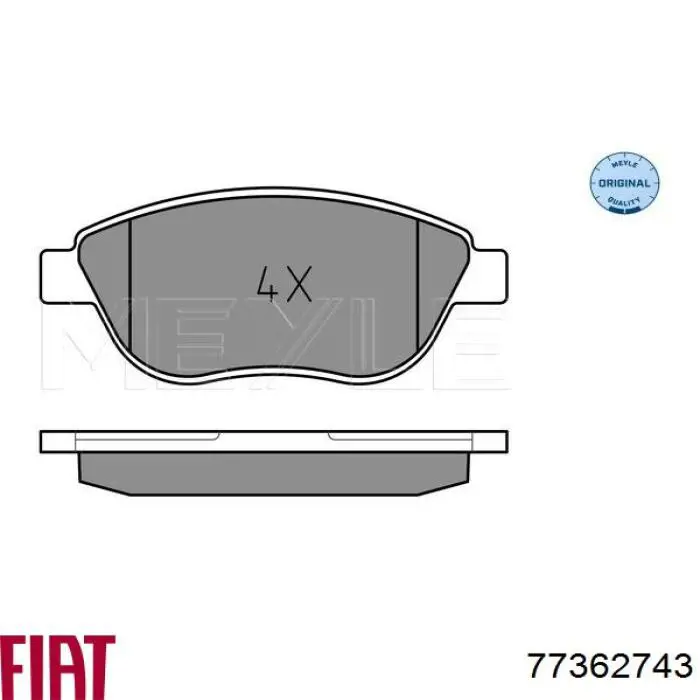 Гальмівні колодки Fiat/Alfa/Lancia 77362743 ціна, від 17.94 USD