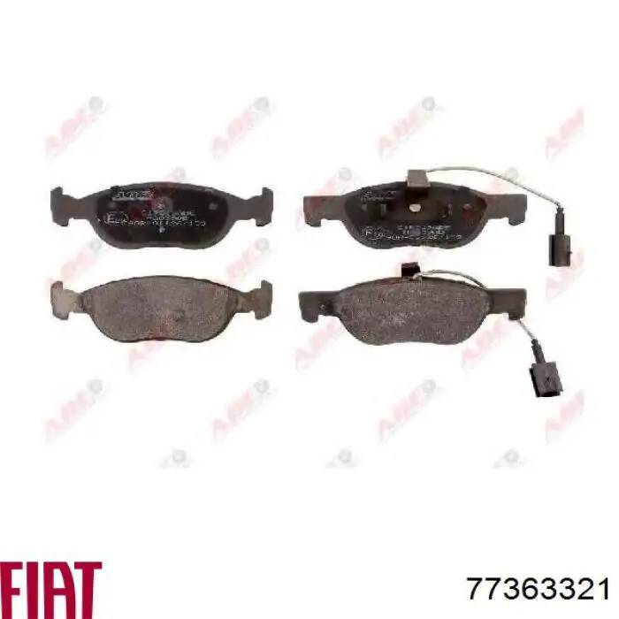 Купити 77363321 Fiat/Alfa/Lancia Колодки гальмівні передні, дискові