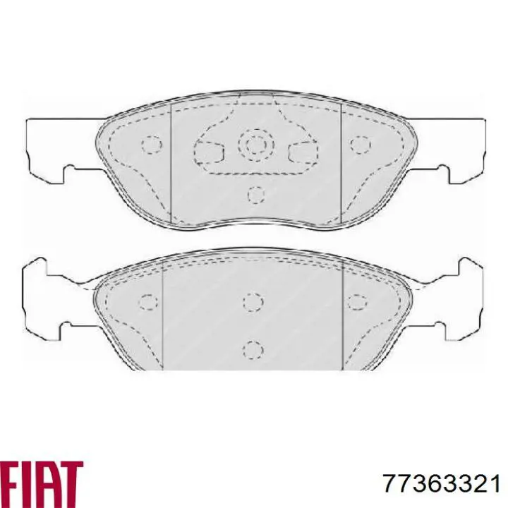 77363321 Fiat/Alfa/Lancia колодки гальмівні передні, дискові