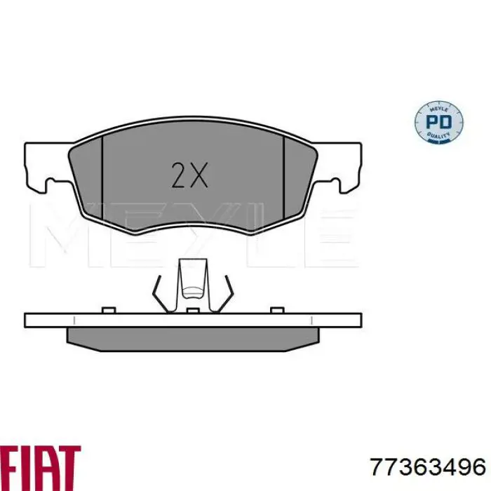 77363496 Fiat/Alfa/Lancia Передні гальмівні колодки
