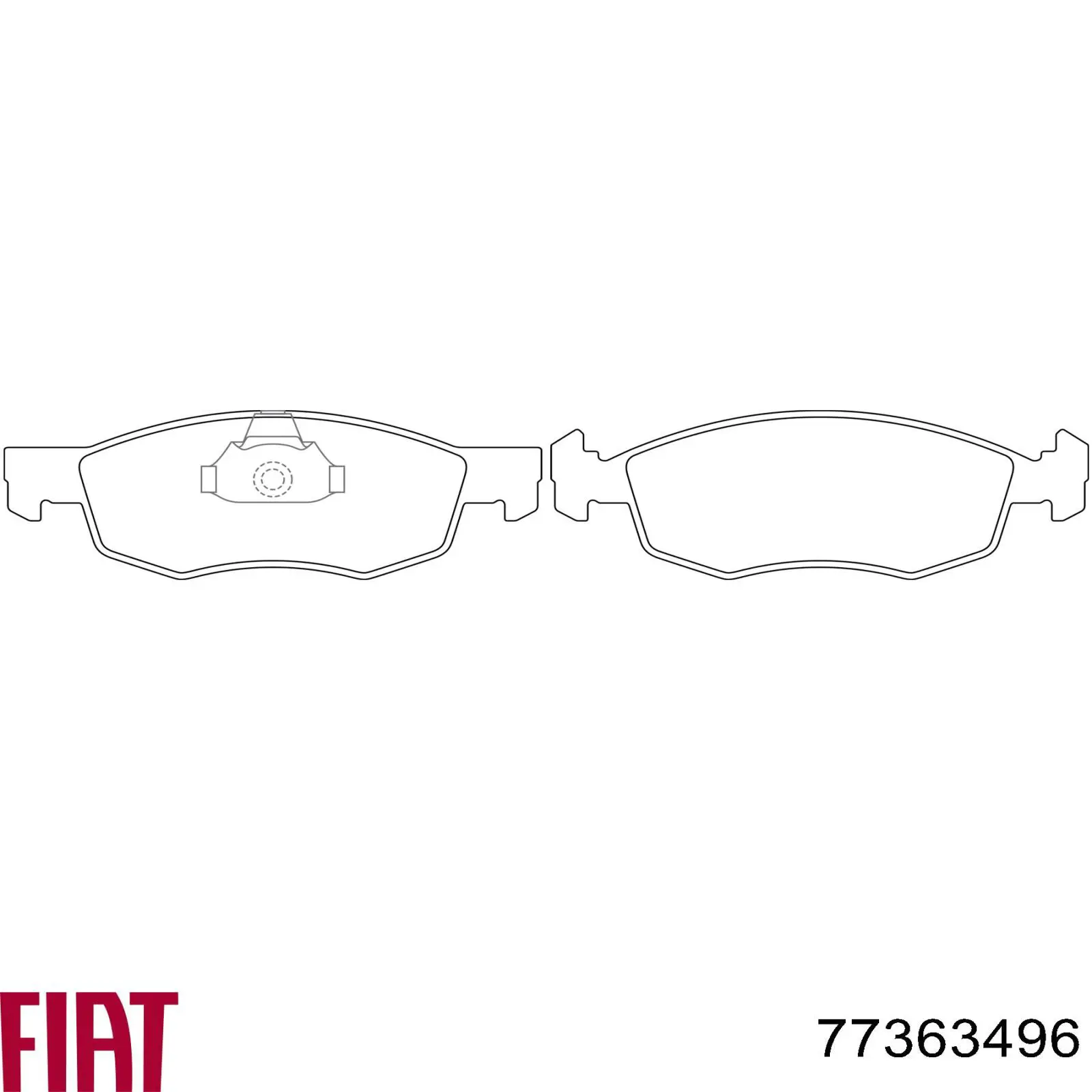 Передні тормозні колодки 77363496 Fiat/Alfa/Lancia