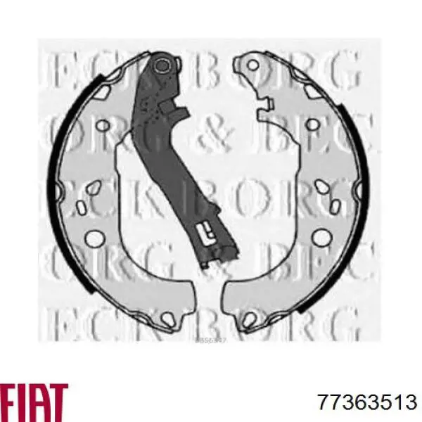 Колодки гальмові задні, барабанні Fiat/Alfa/Lancia 77363513 ціна, від 29.30 USD