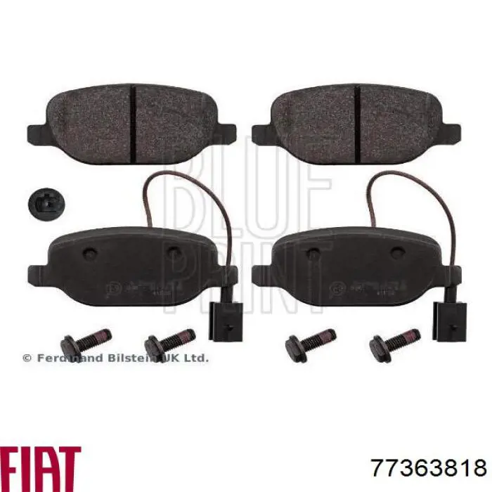 77363818 Fiat/Alfa/Lancia Колодки гальмівні задні, дискові