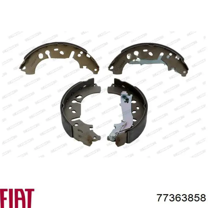 Колодки гальмові задні, барабанні Fiat/Alfa/Lancia 77363858 ціна, від 24.42 USD