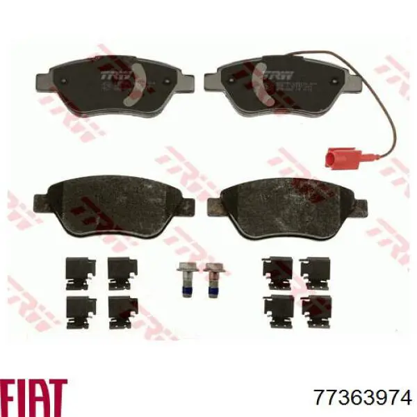 Гальмівні колодки Fiat/Alfa/Lancia 77363974 ціна, від 18.56 USD