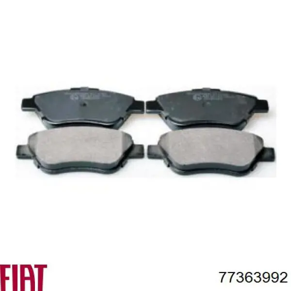 Купити 77363992 Fiat/Alfa/Lancia Колодки гальмівні передні, дискові