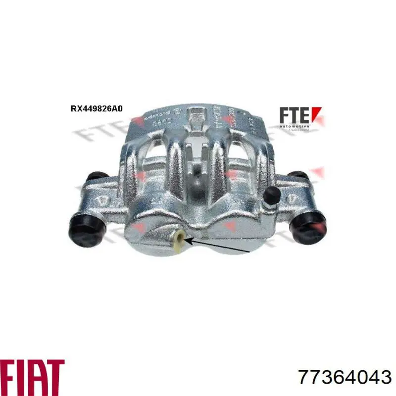 Супорт гальмівний передній правий Fiat/Alfa/Lancia 77364043 ціна, від 65.66 USD