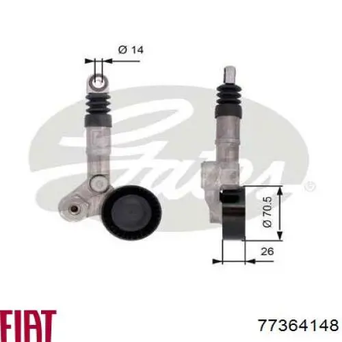 Купити 77364148 Fiat/Alfa/Lancia Шків генератора
